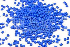 blaues Kunststoffgranulat
