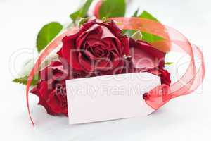 Rosen mit Schild / roses with tag