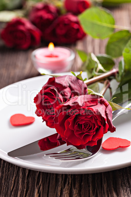 Tischgedeck zum Valentinstag / table setting for valentines day