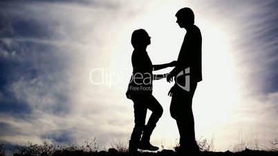 Couple Kissing Silhouette