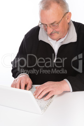 Mature man with laptop