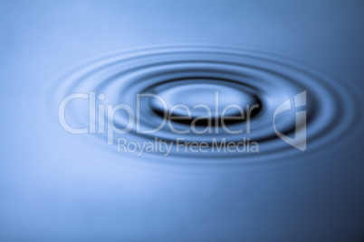 Ripple in blue pool