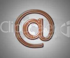 Bronze email at symbol
