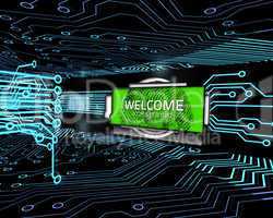 Welcome screen in digital circuit board