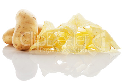 kartoffelchips mit kartoffeln