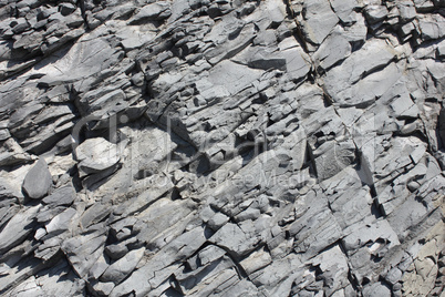 Gray erosed rock