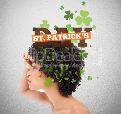 Girl looking forward to st patricks day