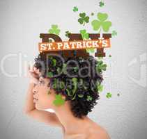 Girl looking forward to st patricks day