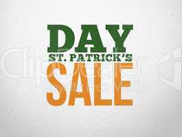 Green and orange advertisement for st patricks day sale