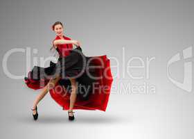 Smiling flamenco dancer
