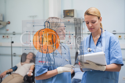 Nurses working on an interface