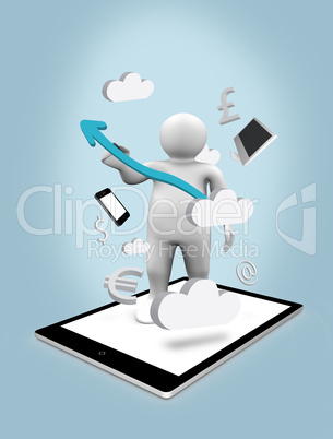 Digital figure on a tablet pc