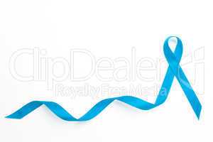 Blue awareness ribbon with trail