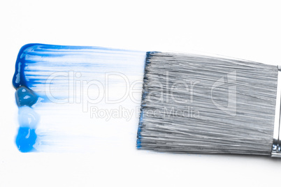 Paintbrush with blue brush stroke