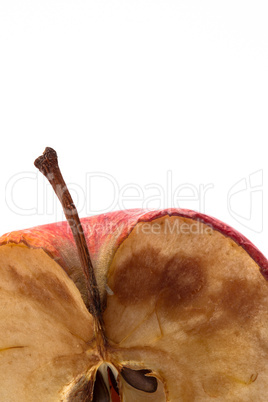 Rotten apple with mould