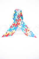 Jigsaw ribbon for autism