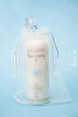 Christening candle for a boy
