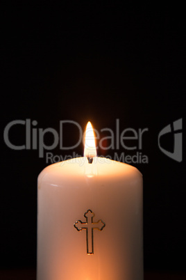 Catholic candle burning