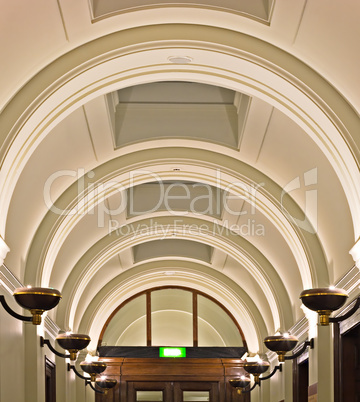 Elegant ornate arched ceiling