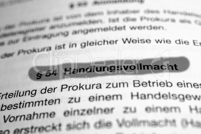 Handlungsvollmacht