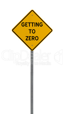 Isolated Yellow driving warning sign