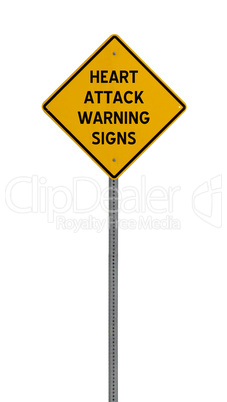 Isolated Yellow driving warning sign