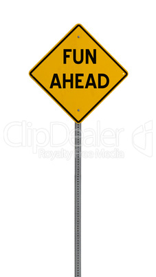 Isolated Yellow driving warning sign