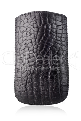 Black leather case