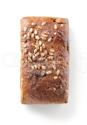 Bread with seeds isolated