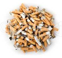 Cigarette butts isolated
