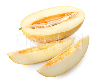 Melon with a slice