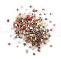 Spices of red and black pepper