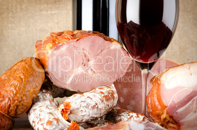 Wine and meat products
