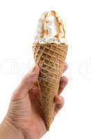 An ice cream in a hand