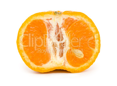 Ripe tangerine isolated