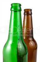 Two beer bottle isolated