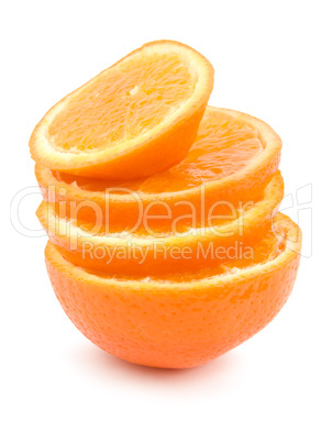 Ripe oranges isolated