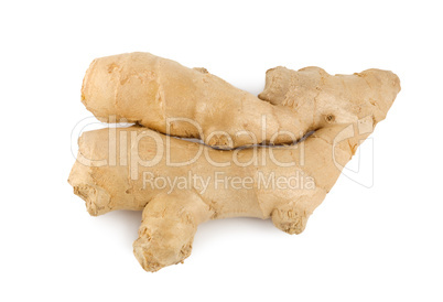 Ginger root isolated on a white