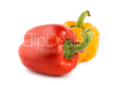 Yellow and red pepper