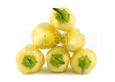 Ripe yellow peppers