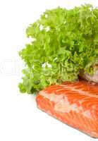 Salmon and lettuce