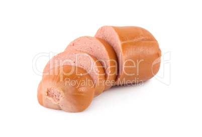 Sausage isolated on a white