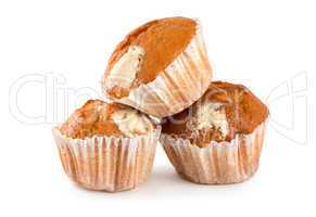 Cakes in cup isolated