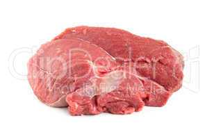 Raw beef isolated