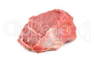 Red meat on a white