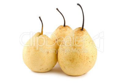 Three pears isolated