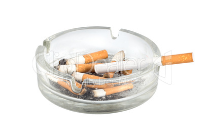 Ashtray and cigarettes close-up
