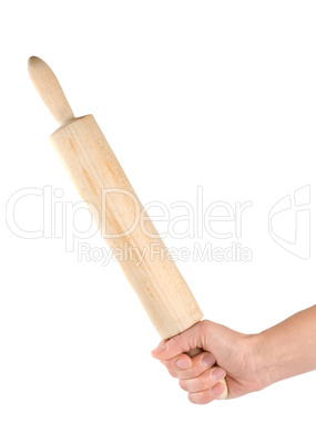 Rolling pin in a human hand