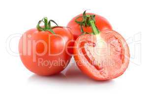 Three red tomatoes