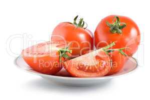Tomatoes on a plate